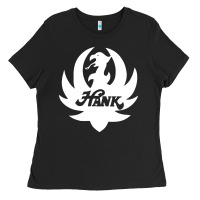 White And Black Hank Art Ladies Tee | Teevron