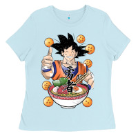 Baby Blue Saiyan Ramen Ladies Tee - artisFamous