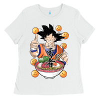 White Saiyan Ramen Ladies Tee - artisFamous