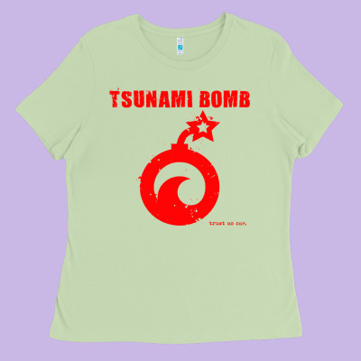Tsunami Bomb Trust No One Ladies Tee Designed By Artisfamous