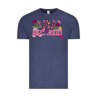 Vintage Denim Xoxo hugs and kisses Valentine's Day Vintage Tee - FaDigitalArtStudio