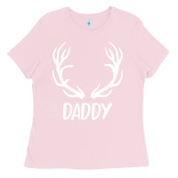 Bubblegum Pink Daddy Deer Ladies Tee - artisFamous
