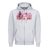 Heather Grey pink snowman and snow Zipper Hoodie - AdoDesignShop
