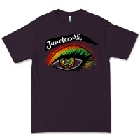 Plum juneteenth eyelash cowgirl Premium Tee - CowGirlArtShop