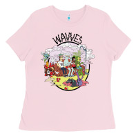 Bubblegum Pink wavves Ladies Tee - artisFamous