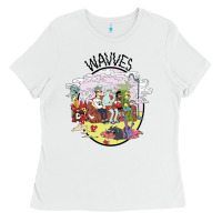 White wavves Ladies Tee - artisFamous