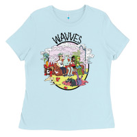 Baby Blue wavves Ladies Tee - artisFamous