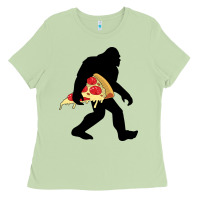 Matcha bigfoot carrying pizza Ladies Tee - artisFamous