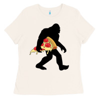 Bone bigfoot carrying pizza Ladies Tee - artisFamous
