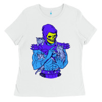 White skeletor's cat premium scoop csic las Ladies Tee - artisFamous
