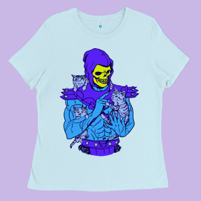 Skeletor's Cat Premium Scoop Csic Las Ladies Tee Designed By Artisfamous