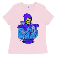 Bubblegum Pink skeletor's cat premium scoop csic las Ladies Tee - artisFamous