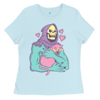 Baby Blue skeletor's cat premium scoop classic Ladies Tee - artisFamous