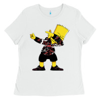 White dabbing bart Ladies Tee - artisFamous
