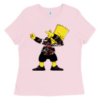 Bubblegum Pink dabbing bart Ladies Tee - artisFamous