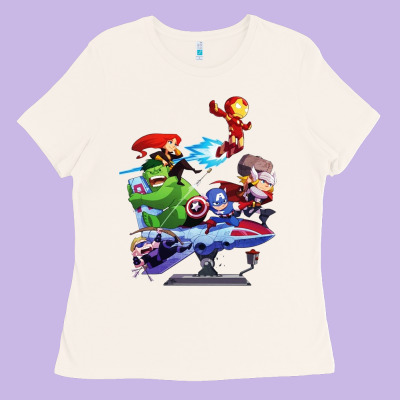 Superheroes Ladies Tee Designed By Artisfamous