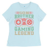 Baby Blue SON BROTHER GAMING LEGEND Ladies Tee - artisFamous