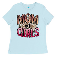 Baby Blue Mom of Girls Mother's Day Ladies Tee - CowGirlArtShop