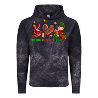 Cloud Black Peace Love Elf Christmas Vintage Hoodie - BundleAndBundleShop