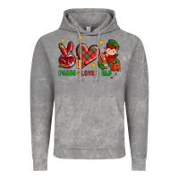 Cloud Rock Peace Love Elf Christmas Vintage Hoodie - BundleAndBundleShop
