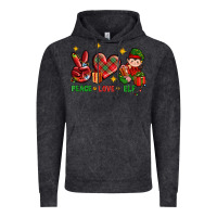 Vintage Black Peace Love Elf Christmas Vintage Hoodie - BundleAndBundleShop