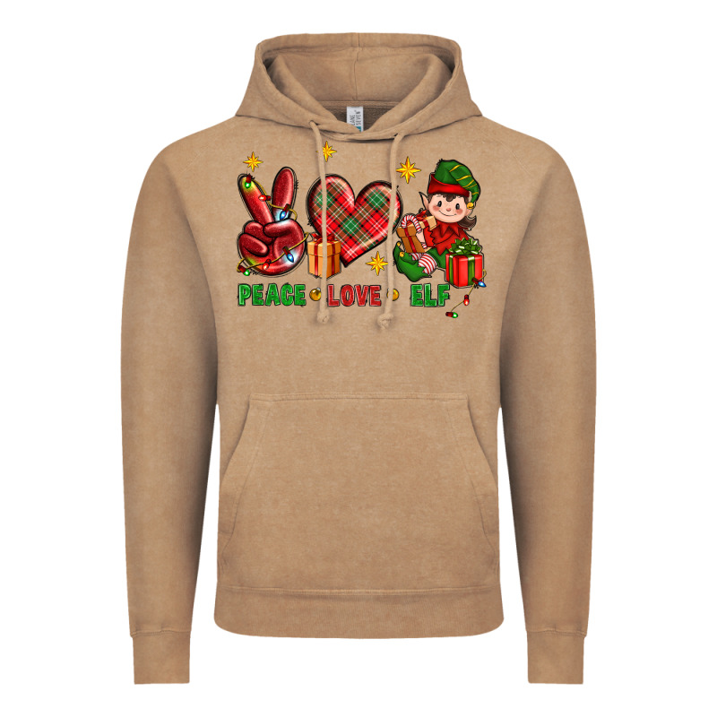 Peace Love Elf Christmas Vintage Hoodie by BundleAndBundleShop | Teevron