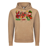 Vintage Coffee Peace Love Elf Christmas Vintage Hoodie - BundleAndBundleShop