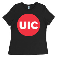 Black UIC College Ladies Tee - artisFamous