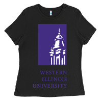 Black Western Illinois College Ladies Tee - artisFamous