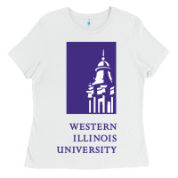 White Western Illinois College Ladies Tee - artisFamous