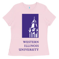 Bubblegum Pink Western Illinois College Ladies Tee - artisFamous