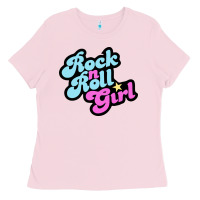 Bubblegum Pink rock n roll girl Ladies Tee - artisFamous