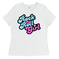White rock n roll girl Ladies Tee - artisFamous