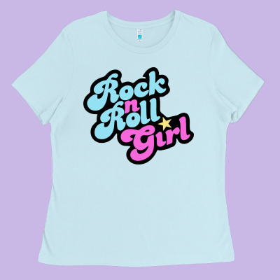 Rock N Roll Girl Ladies Tee Designed By Artisfamous