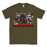 Army Green merry christmas gnomies Classic Tee - CowGirlArtShop
