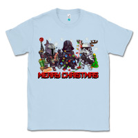 Dusty Blue merry christmas gnomies Classic Tee - CowGirlArtShop