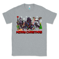 Heather Grey merry christmas gnomies Classic Tee - CowGirlArtShop