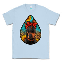 Dusty Blue doberman Classic Tee - Artiststas