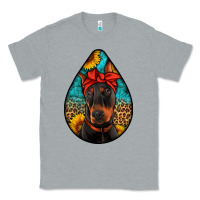 Heather Grey doberman Classic Tee - Artiststas