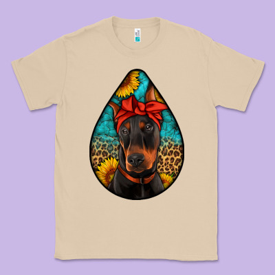 Doberman Classic Tee Designed By Artiststas