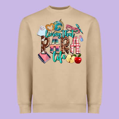 Living That  Para  Life Heavyweight Sweatshirt Designed By Adodesignshop