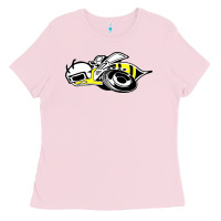 Bubblegum Pink super bee Ladies Tee - artisFamous
