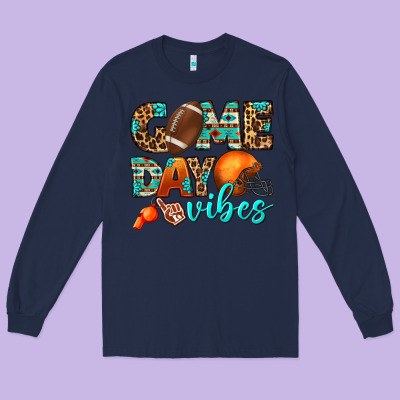 Game Day Vibes Long Sleeve Tee Designed By Bundleandbundleshop