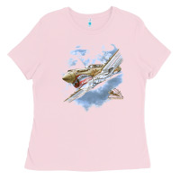 Bubblegum Pink flying tigers Ladies Tee - artisFamous