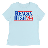 Baby Blue reagan president Ladies Tee - artisFamous