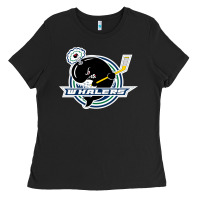 Black plymouth whalers Hockey Ladies Tee - artisFamous