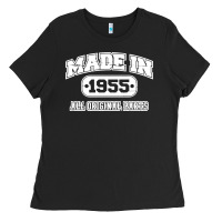 Black made in 1955 funny vintage Ladies Tee - artisFamous