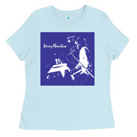 Baby Blue Best Barry Manilow Ladies Tee - artisFamous