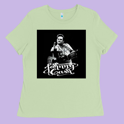Johnny Cash Music Ladies Tee Designed By Artisfamous