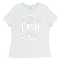 White Johnny Cash Music Ladies Tee - artisFamous